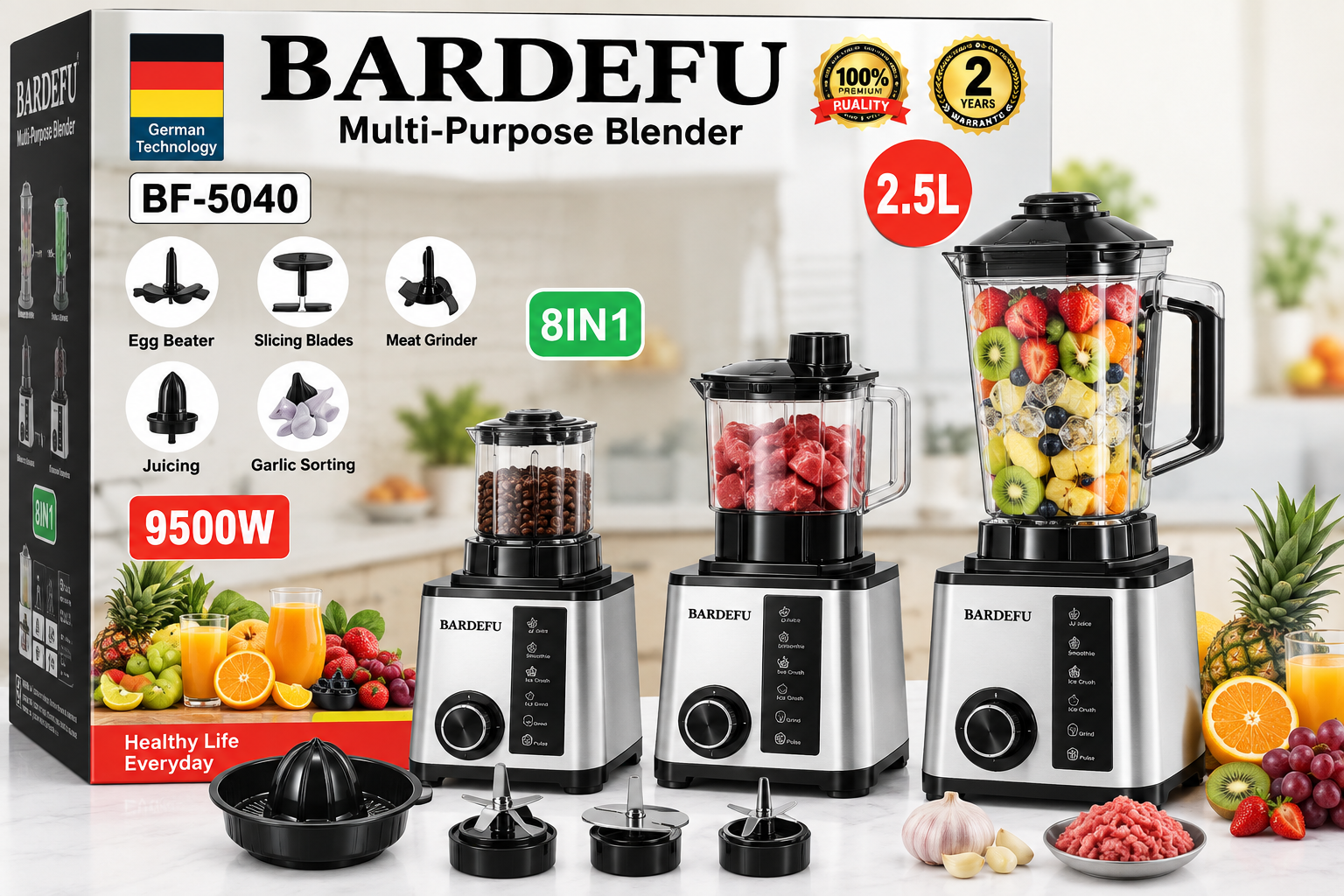 Bardefu 8-in-1 Multi-Purpose Blender