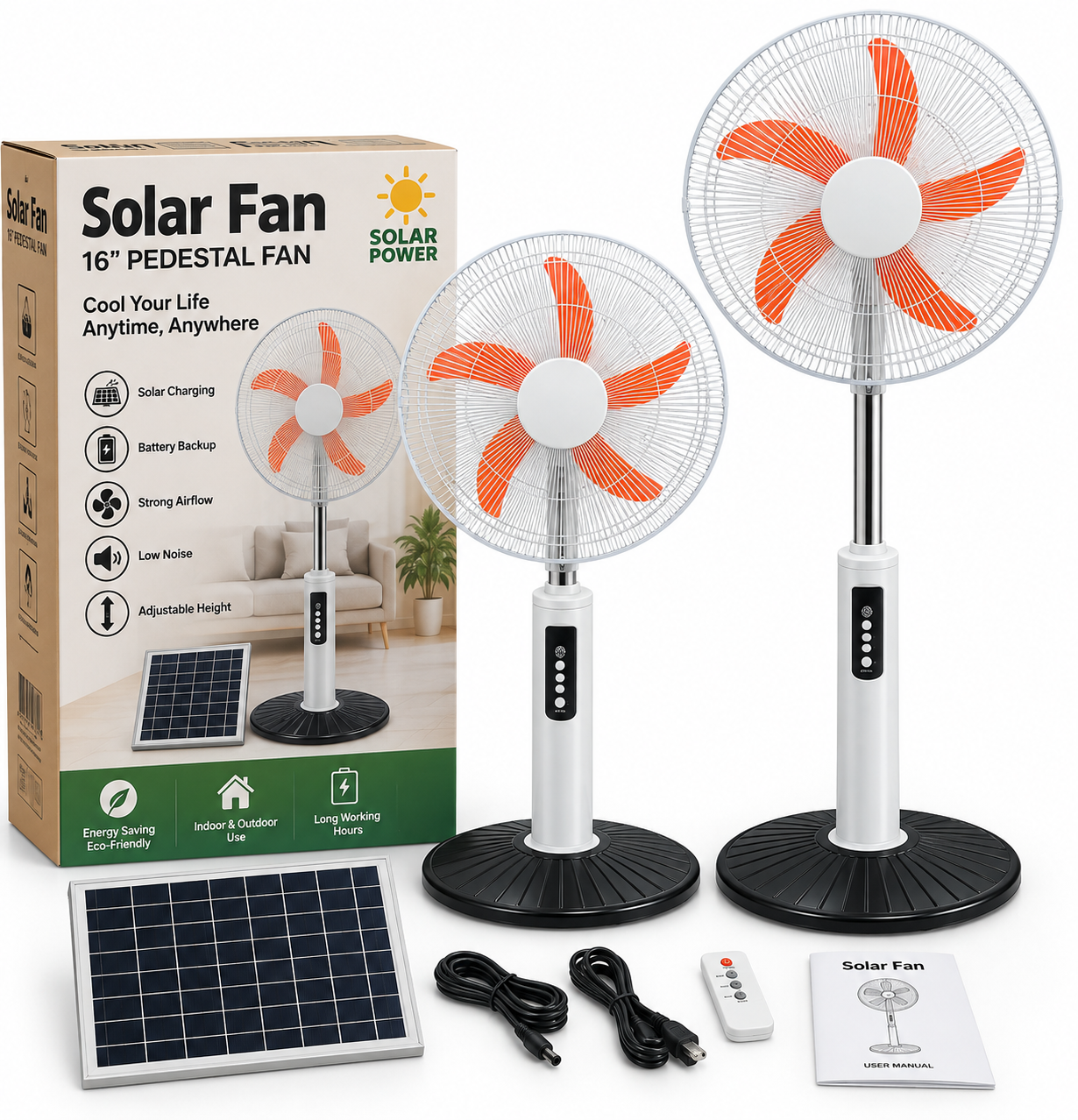 Solar Fan with Lamps
