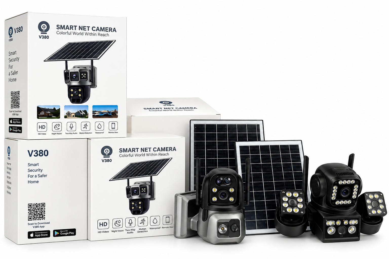 Solar 4-Camera SIM Security System