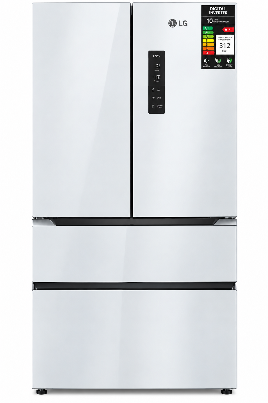 LG 3-Door Refrigerator – White