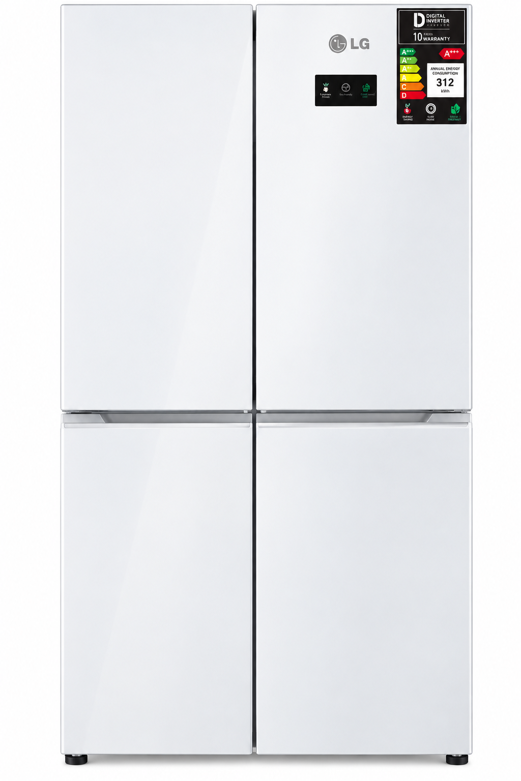 LG 4- Door Refrigerator- White